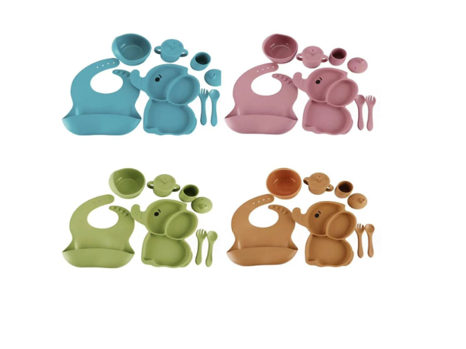 Vajilla para bebe en silicona